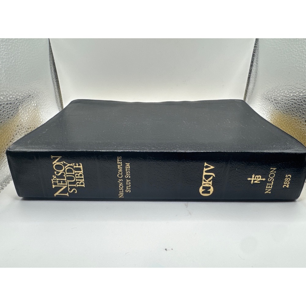 Nelson Study Bible NKJV 2885 New King James Version Black Thumb Indexed 1997